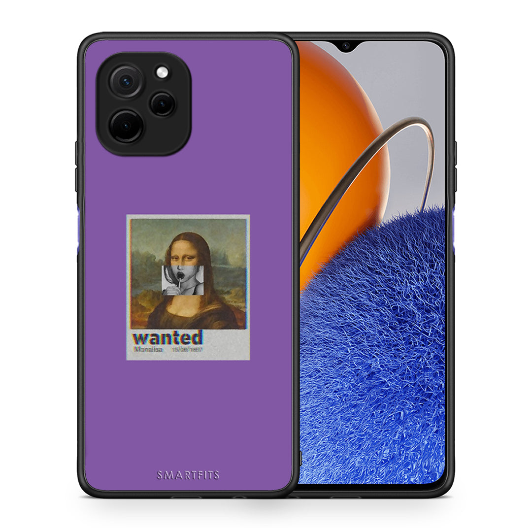 Θήκη Huawei Nova Y61 Popart Monalisa από τη Smartfits με σχέδιο στο πίσω μέρος και μαύρο περίβλημα | Huawei Nova Y61 Popart Monalisa Case with Colorful Back and Black Bezels