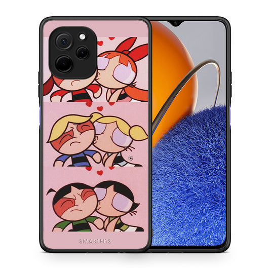 Θήκη Huawei Nova Y61 Puff Love από τη Smartfits με σχέδιο στο πίσω μέρος και μαύρο περίβλημα | Huawei Nova Y61 Puff Love Case with Colorful Back and Black Bezels