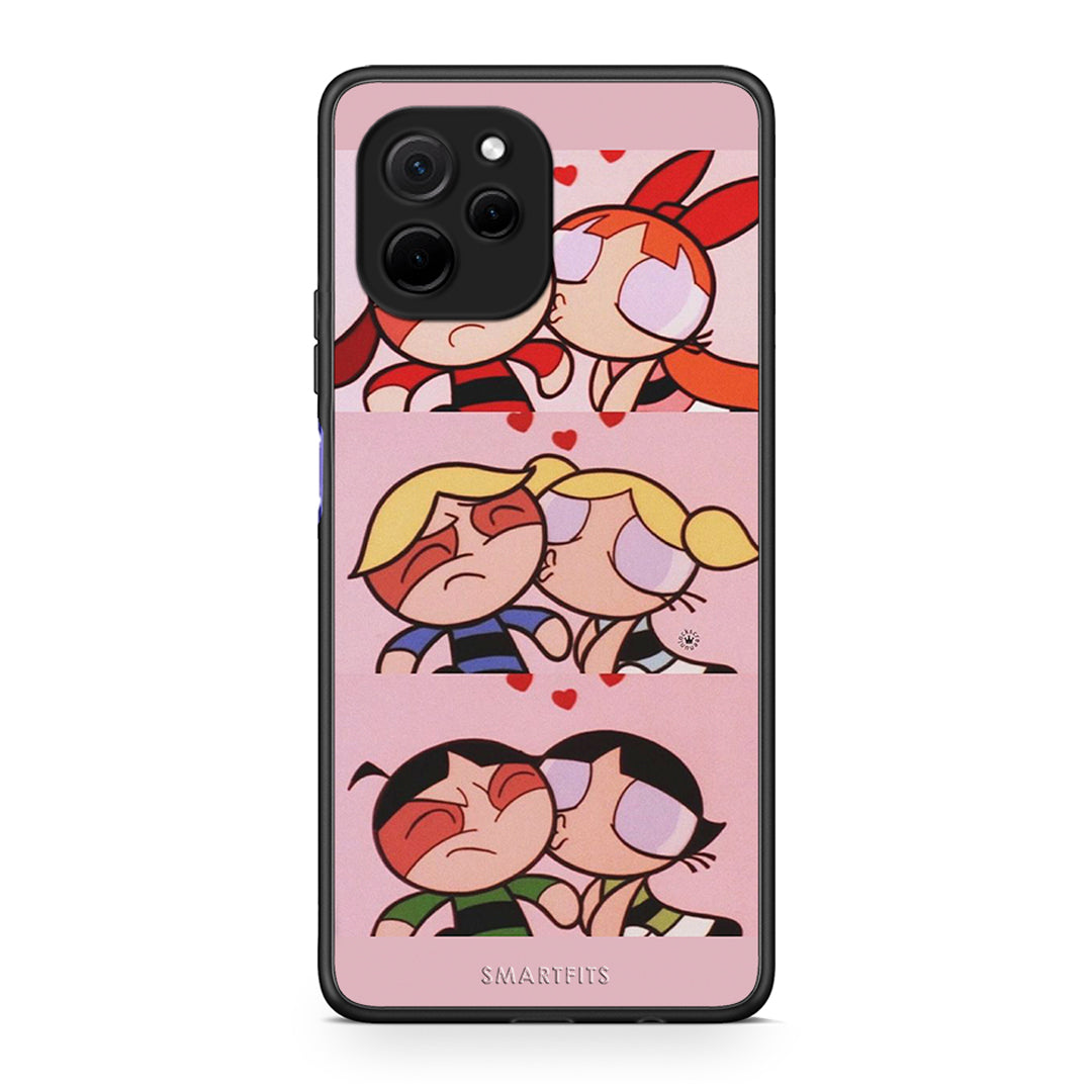 Θήκη Huawei Nova Y61 Puff Love από τη Smartfits με σχέδιο στο πίσω μέρος και μαύρο περίβλημα | Huawei Nova Y61 Puff Love Case with Colorful Back and Black Bezels