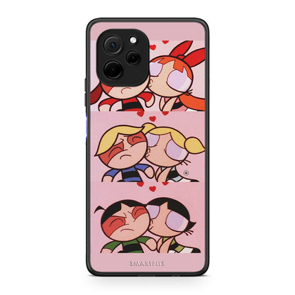 Θήκη Huawei Nova Y61 Puff Love από τη Smartfits με σχέδιο στο πίσω μέρος και μαύρο περίβλημα | Huawei Nova Y61 Puff Love Case with Colorful Back and Black Bezels