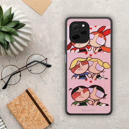 Θήκη Huawei Nova Y61 Puff Love από τη Smartfits με σχέδιο στο πίσω μέρος και μαύρο περίβλημα | Huawei Nova Y61 Puff Love Case with Colorful Back and Black Bezels