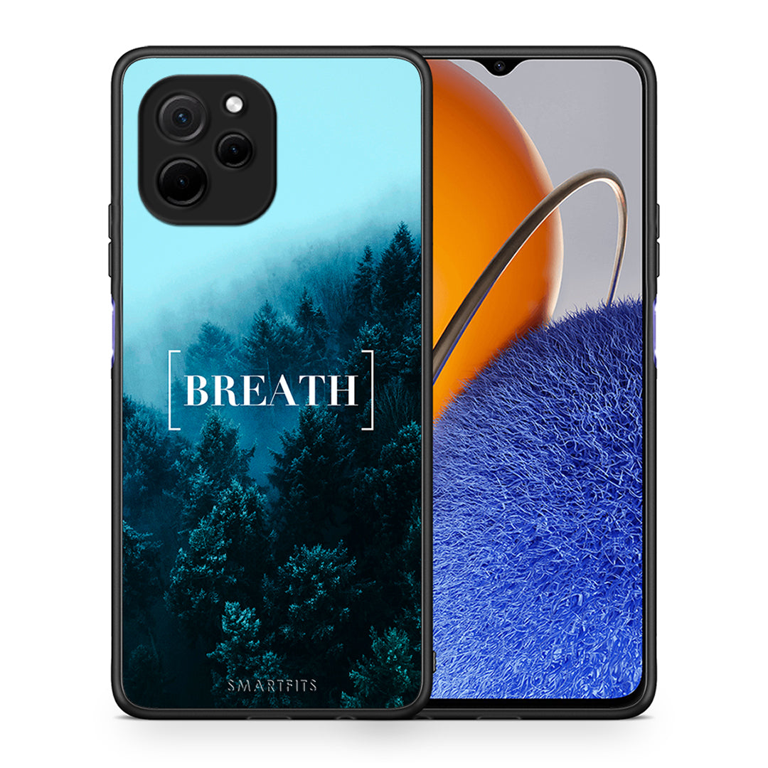 Θήκη Huawei Nova Y61 Quote Breath από τη Smartfits με σχέδιο στο πίσω μέρος και μαύρο περίβλημα | Huawei Nova Y61 Quote Breath Case with Colorful Back and Black Bezels