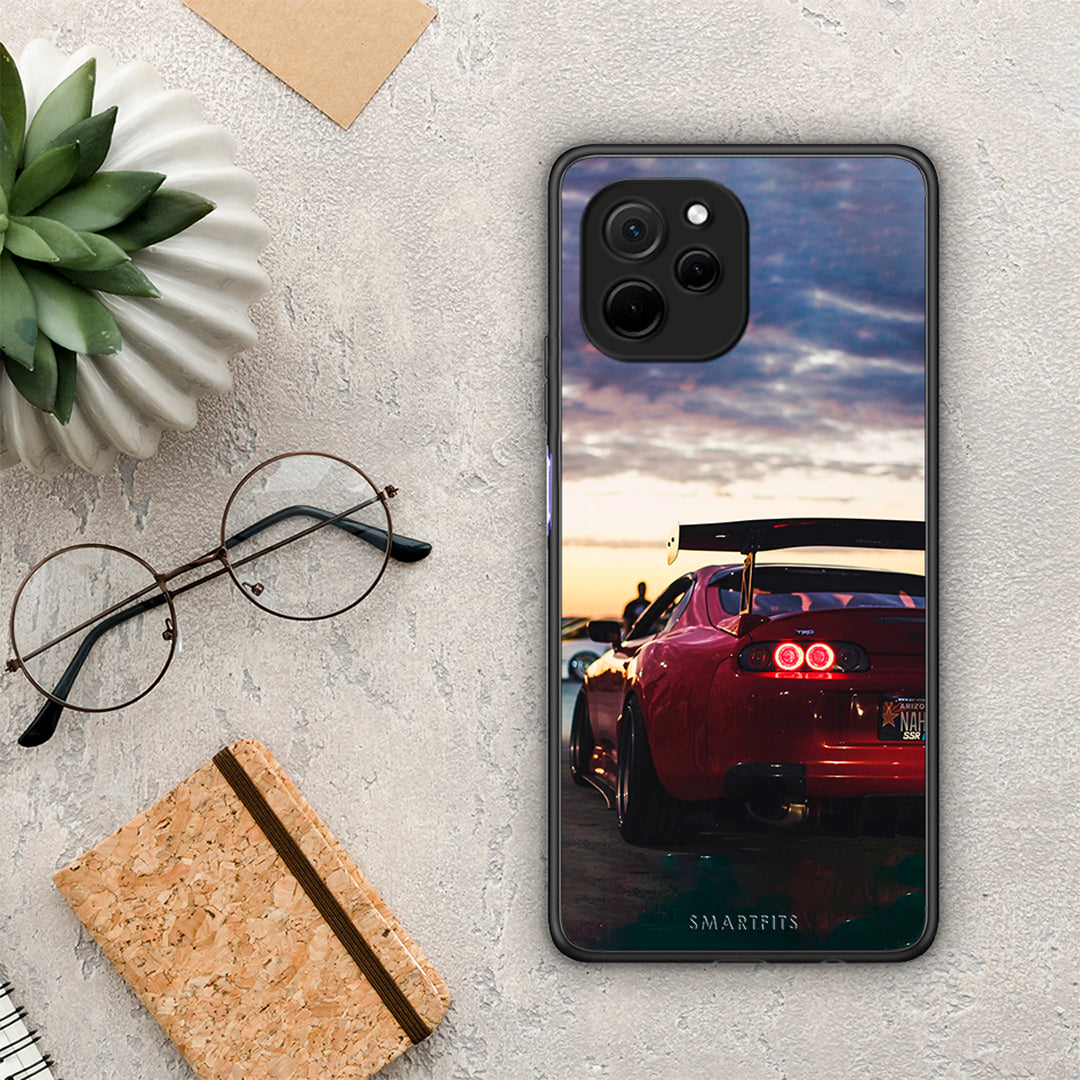 Θήκη Huawei Nova Y61 Racing Supra από τη Smartfits με σχέδιο στο πίσω μέρος και μαύρο περίβλημα | Huawei Nova Y61 Racing Supra Case with Colorful Back and Black Bezels