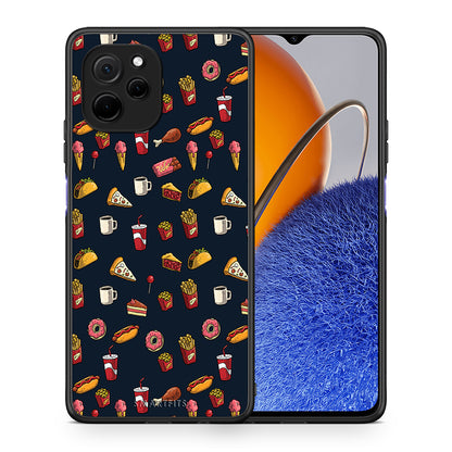 Θήκη Huawei Nova Y61 Random Hungry από τη Smartfits με σχέδιο στο πίσω μέρος και μαύρο περίβλημα | Huawei Nova Y61 Random Hungry Case with Colorful Back and Black Bezels