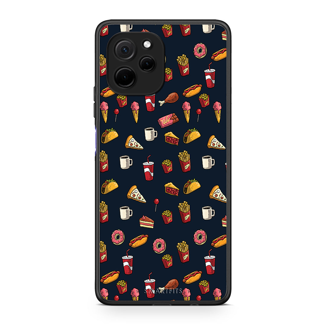 Θήκη Huawei Nova Y61 Random Hungry από τη Smartfits με σχέδιο στο πίσω μέρος και μαύρο περίβλημα | Huawei Nova Y61 Random Hungry Case with Colorful Back and Black Bezels
