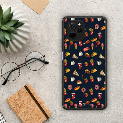 Θήκη Huawei Nova Y61 Random Hungry από τη Smartfits με σχέδιο στο πίσω μέρος και μαύρο περίβλημα | Huawei Nova Y61 Random Hungry Case with Colorful Back and Black Bezels