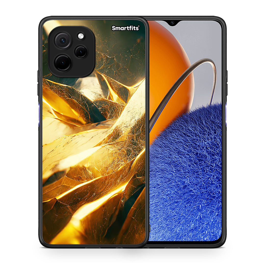 Θήκη Huawei Nova Y61 Real Gold από τη Smartfits με σχέδιο στο πίσω μέρος και μαύρο περίβλημα | Huawei Nova Y61 Real Gold Case with Colorful Back and Black Bezels