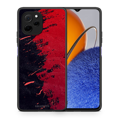 Θήκη Huawei Nova Y61 Red Paint από τη Smartfits με σχέδιο στο πίσω μέρος και μαύρο περίβλημα | Huawei Nova Y61 Red Paint Case with Colorful Back and Black Bezels