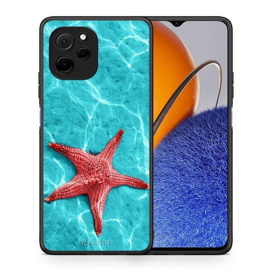 Θήκη Huawei Nova Y61 Red Starfish από τη Smartfits με σχέδιο στο πίσω μέρος και μαύρο περίβλημα | Huawei Nova Y61 Red Starfish Case with Colorful Back and Black Bezels