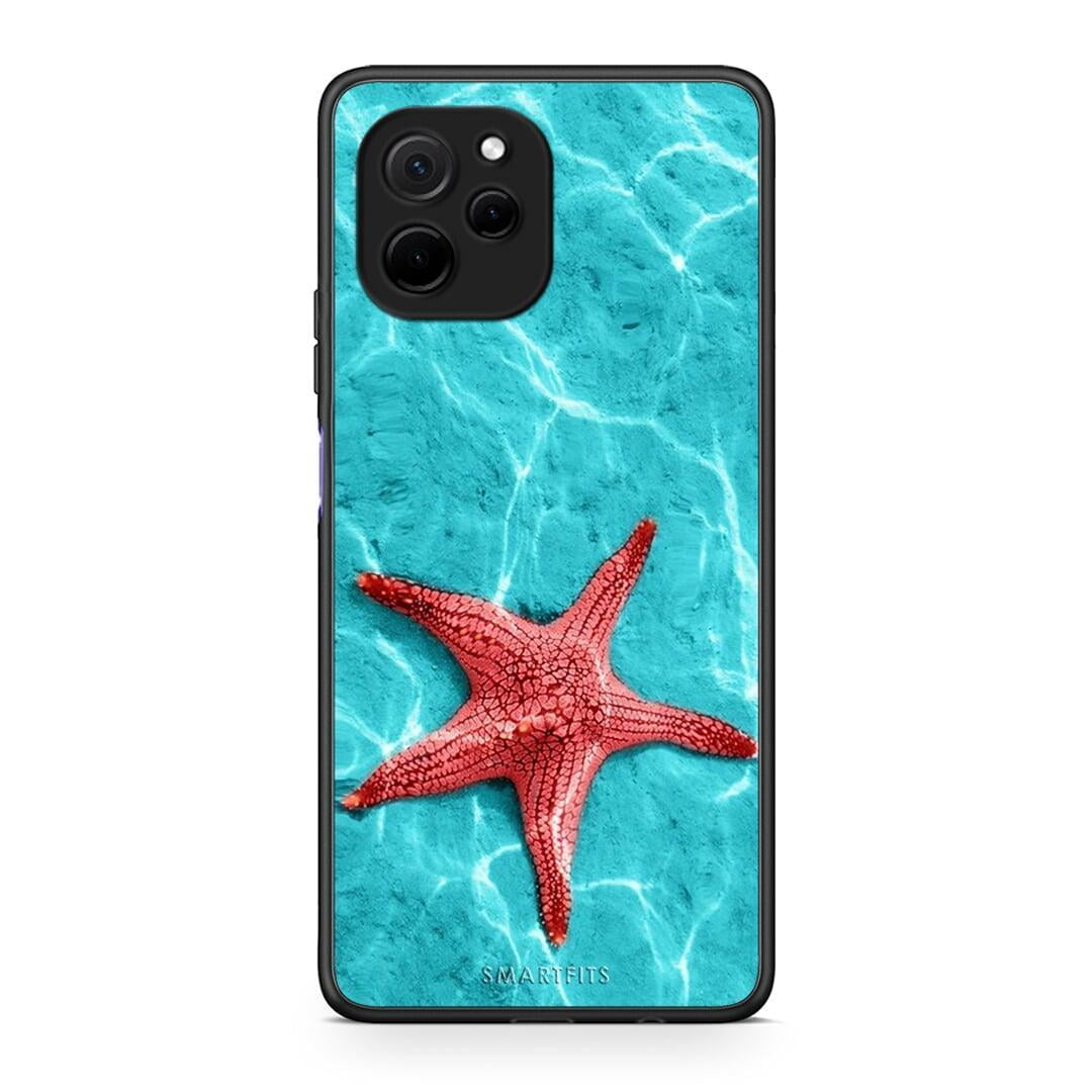 Θήκη Huawei Nova Y61 Red Starfish από τη Smartfits με σχέδιο στο πίσω μέρος και μαύρο περίβλημα | Huawei Nova Y61 Red Starfish Case with Colorful Back and Black Bezels