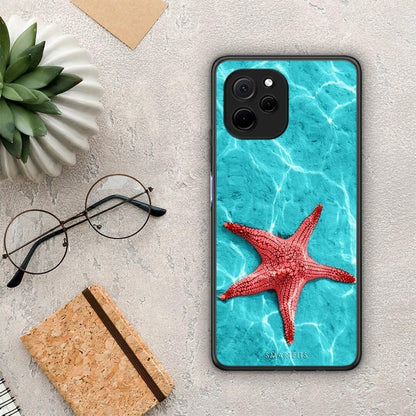 Θήκη Huawei Nova Y61 Red Starfish από τη Smartfits με σχέδιο στο πίσω μέρος και μαύρο περίβλημα | Huawei Nova Y61 Red Starfish Case with Colorful Back and Black Bezels
