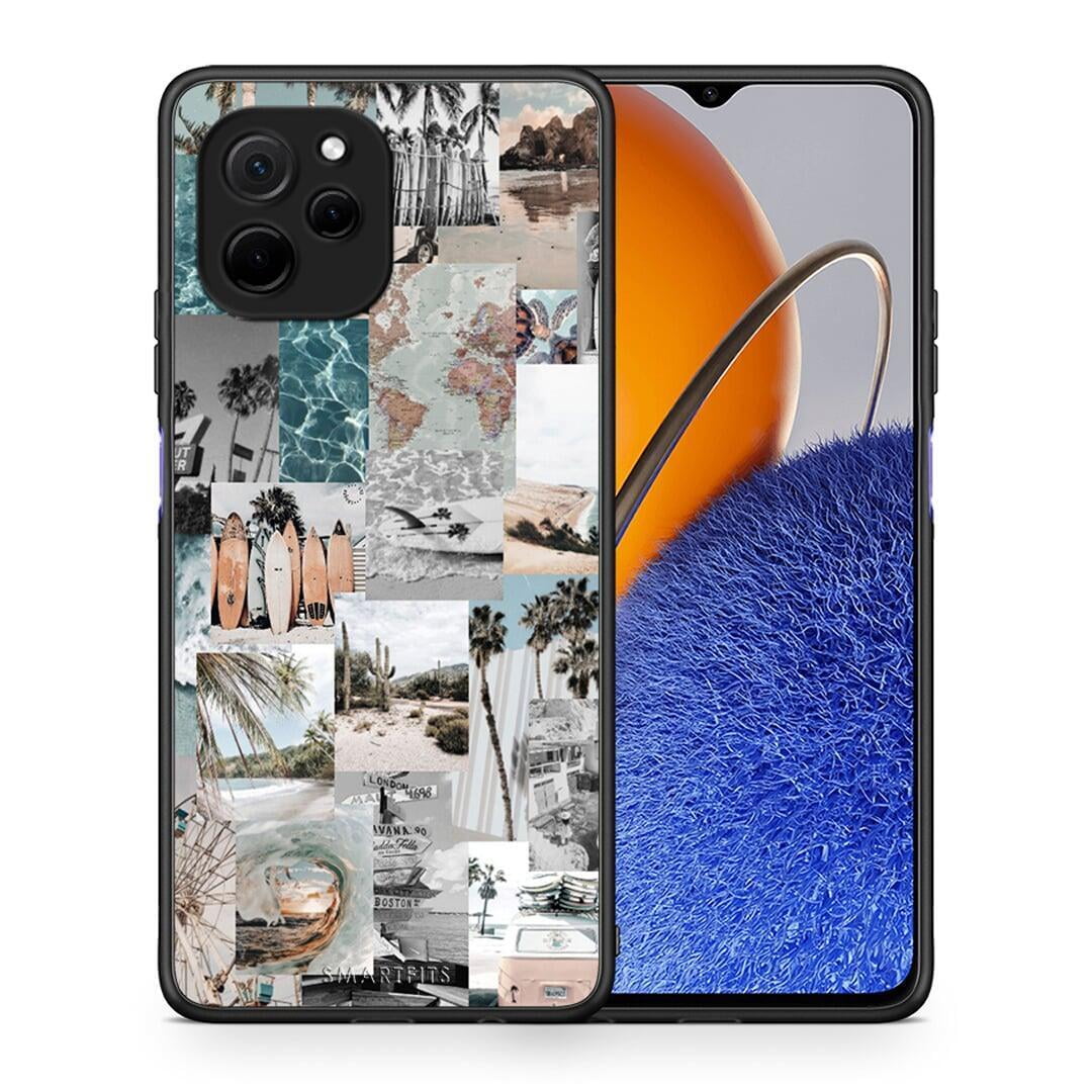 Θήκη Huawei Nova Y61 Retro Beach Life από τη Smartfits με σχέδιο στο πίσω μέρος και μαύρο περίβλημα | Huawei Nova Y61 Retro Beach Life Case with Colorful Back and Black Bezels