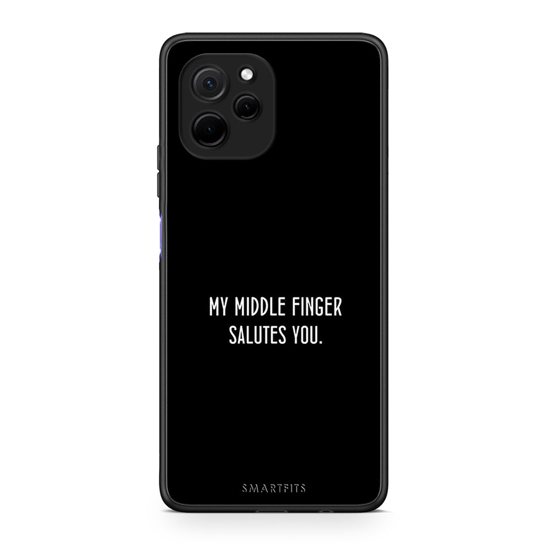 Θήκη Huawei Nova Y61 Salute από τη Smartfits με σχέδιο στο πίσω μέρος και μαύρο περίβλημα | Huawei Nova Y61 Salute Case with Colorful Back and Black Bezels