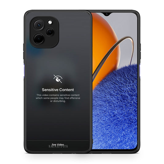 Θήκη Huawei Nova Y61 Sensitive Content από τη Smartfits με σχέδιο στο πίσω μέρος και μαύρο περίβλημα | Huawei Nova Y61 Sensitive Content Case with Colorful Back and Black Bezels