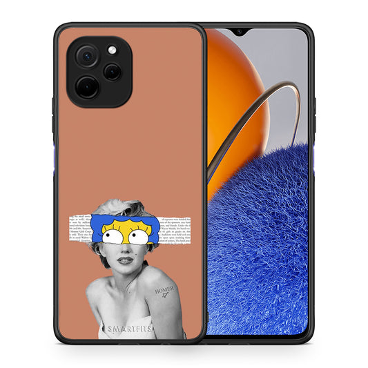 Θήκη Huawei Nova Y61 Sim Merilyn από τη Smartfits με σχέδιο στο πίσω μέρος και μαύρο περίβλημα | Huawei Nova Y61 Sim Merilyn Case with Colorful Back and Black Bezels