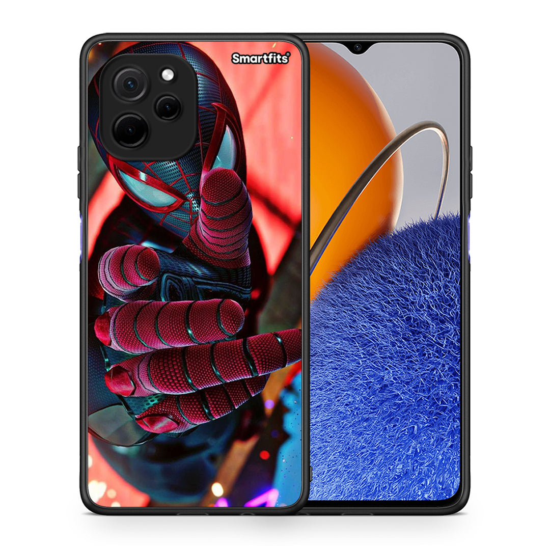 Θήκη Huawei Nova Y61 Spider Hand από τη Smartfits με σχέδιο στο πίσω μέρος και μαύρο περίβλημα | Huawei Nova Y61 Spider Hand Case with Colorful Back and Black Bezels