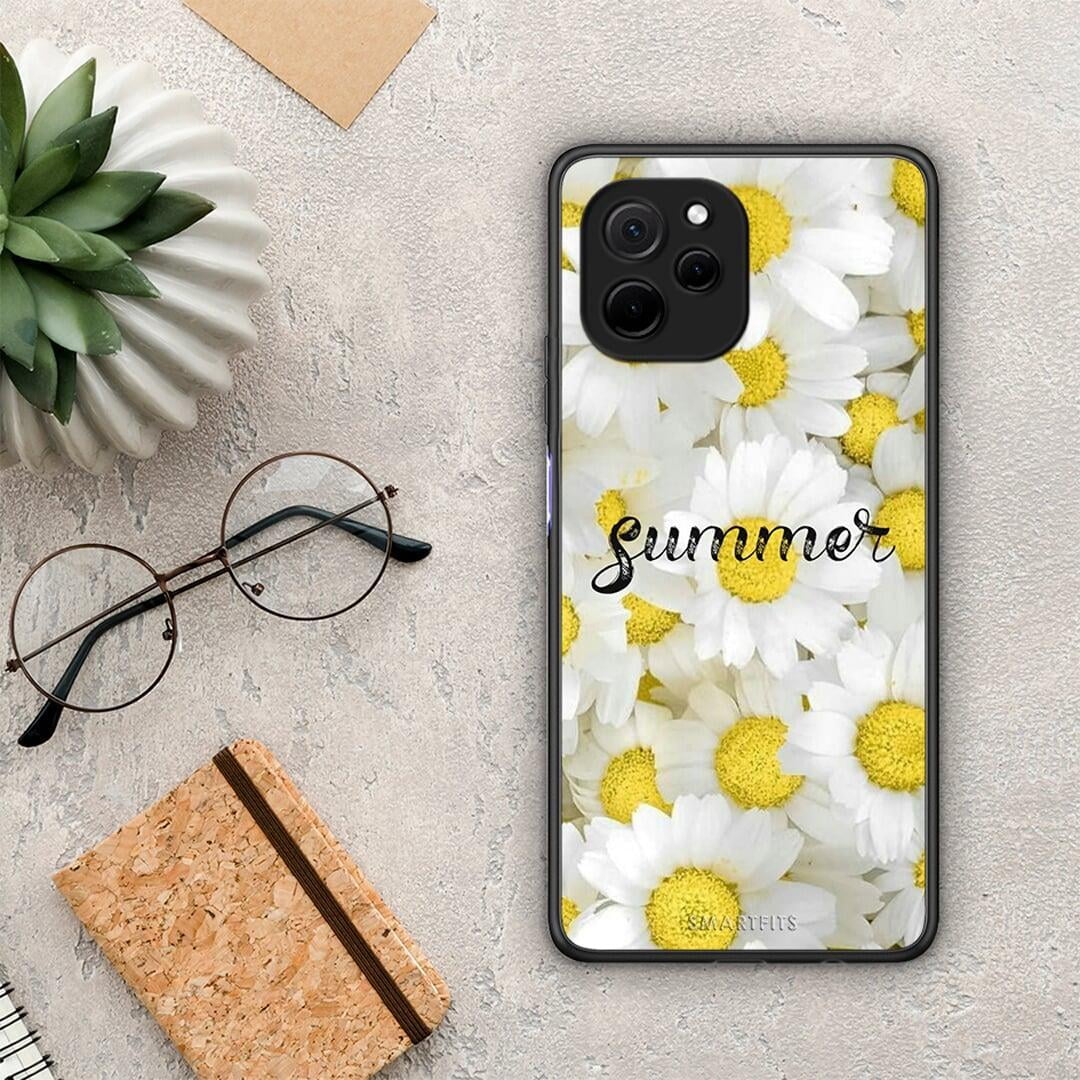 Θήκη Huawei Nova Y61 Summer Daisies από τη Smartfits με σχέδιο στο πίσω μέρος και μαύρο περίβλημα | Huawei Nova Y61 Summer Daisies Case with Colorful Back and Black Bezels