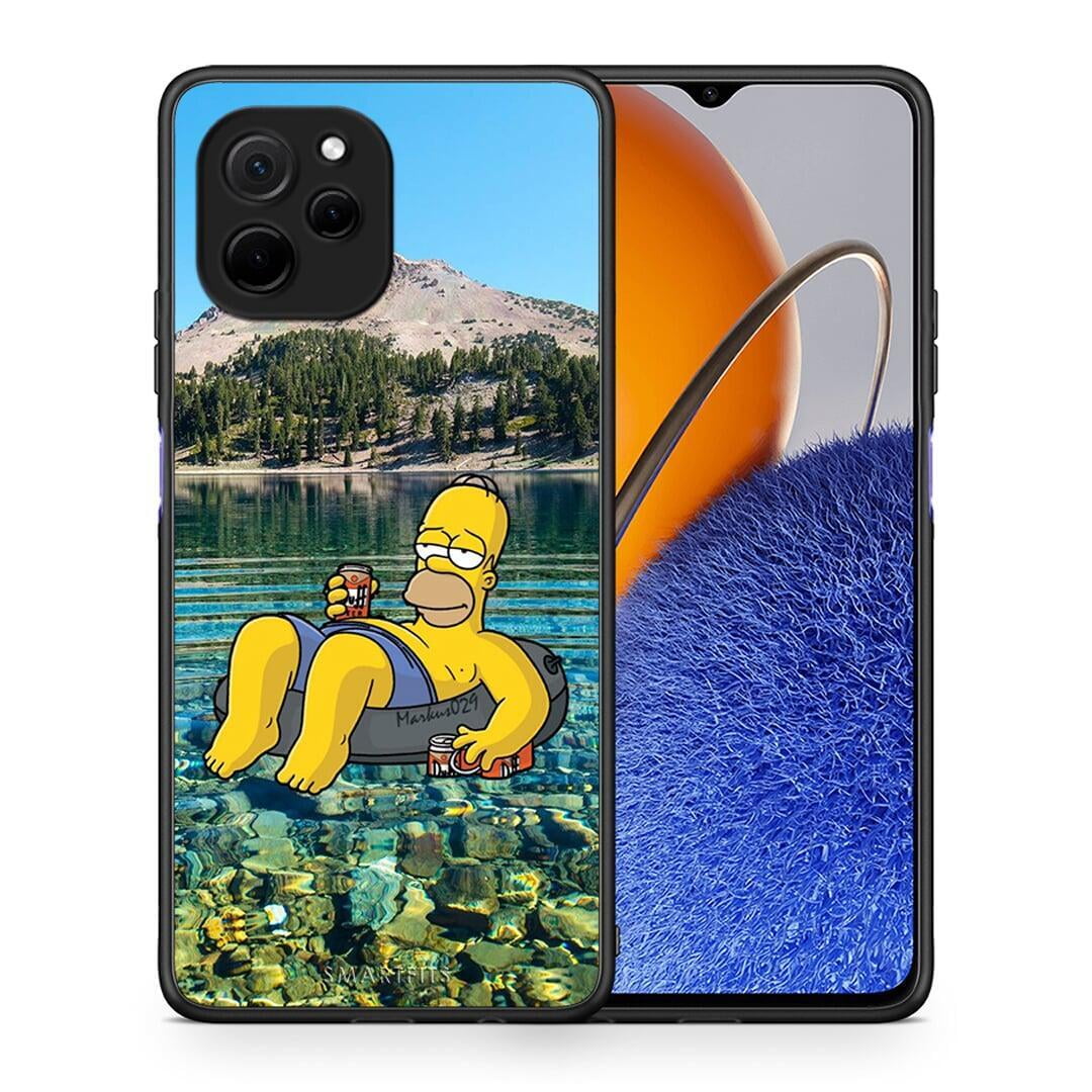 Θήκη Huawei Nova Y61 Summer Happiness από τη Smartfits με σχέδιο στο πίσω μέρος και μαύρο περίβλημα | Huawei Nova Y61 Summer Happiness Case with Colorful Back and Black Bezels