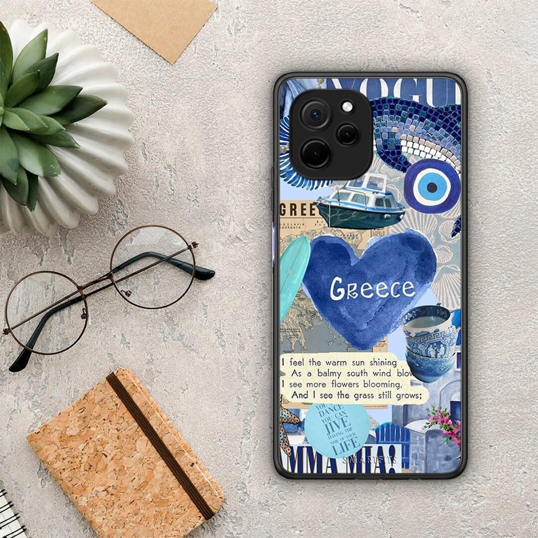 Θήκη Huawei Nova Y61 Summer In Greece από τη Smartfits με σχέδιο στο πίσω μέρος και μαύρο περίβλημα | Huawei Nova Y61 Summer In Greece Case with Colorful Back and Black Bezels