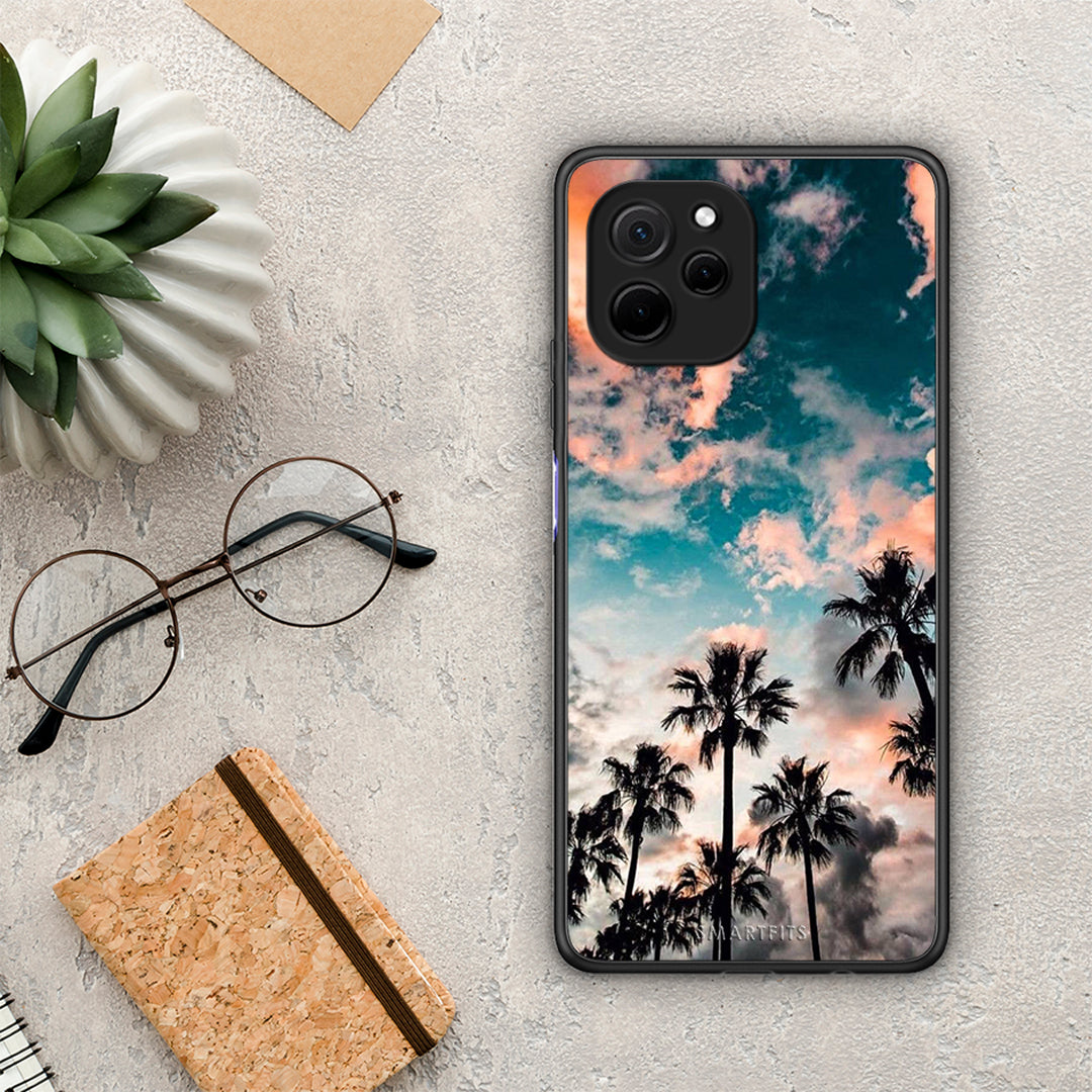 Θήκη Huawei Nova Y61 Summer Sky από τη Smartfits με σχέδιο στο πίσω μέρος και μαύρο περίβλημα | Huawei Nova Y61 Summer Sky Case with Colorful Back and Black Bezels