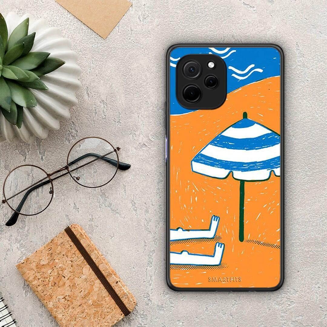 Θήκη Huawei Nova Y61 Summering από τη Smartfits με σχέδιο στο πίσω μέρος και μαύρο περίβλημα | Huawei Nova Y61 Summering Case with Colorful Back and Black Bezels