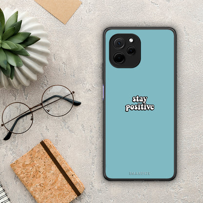 Θήκη Huawei Nova Y61 Text Positive από τη Smartfits με σχέδιο στο πίσω μέρος και μαύρο περίβλημα | Huawei Nova Y61 Text Positive Case with Colorful Back and Black Bezels