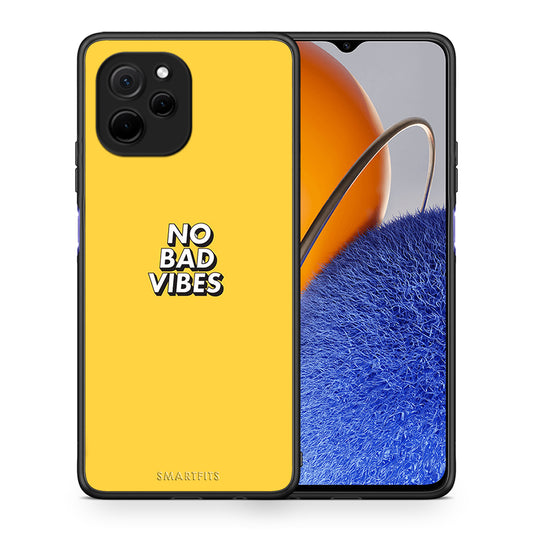 Θήκη Huawei Nova Y61 Text Vibes από τη Smartfits με σχέδιο στο πίσω μέρος και μαύρο περίβλημα | Huawei Nova Y61 Text Vibes Case with Colorful Back and Black Bezels