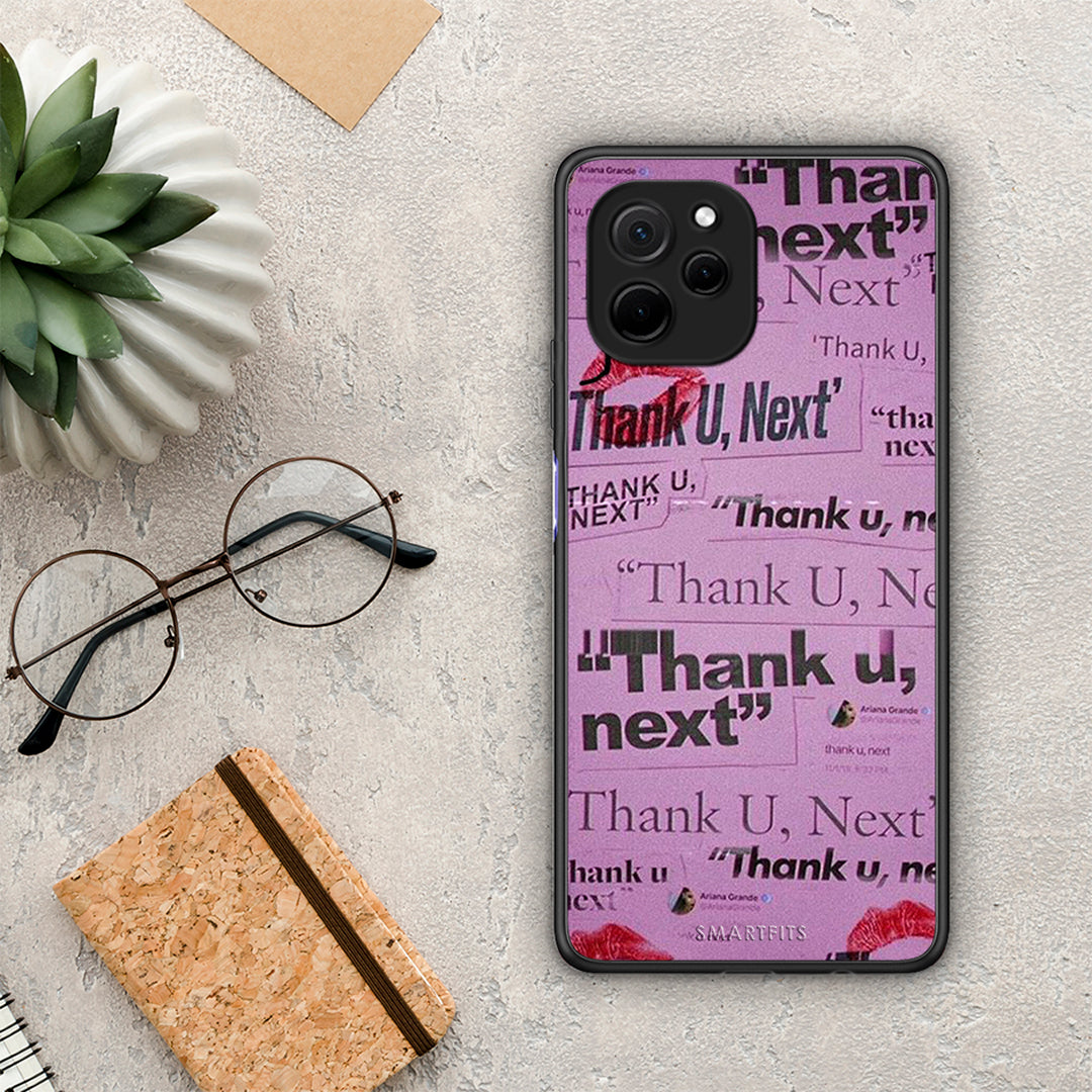 Θήκη Huawei Nova Y61 Thank You Next από τη Smartfits με σχέδιο στο πίσω μέρος και μαύρο περίβλημα | Huawei Nova Y61 Thank You Next Case with Colorful Back and Black Bezels