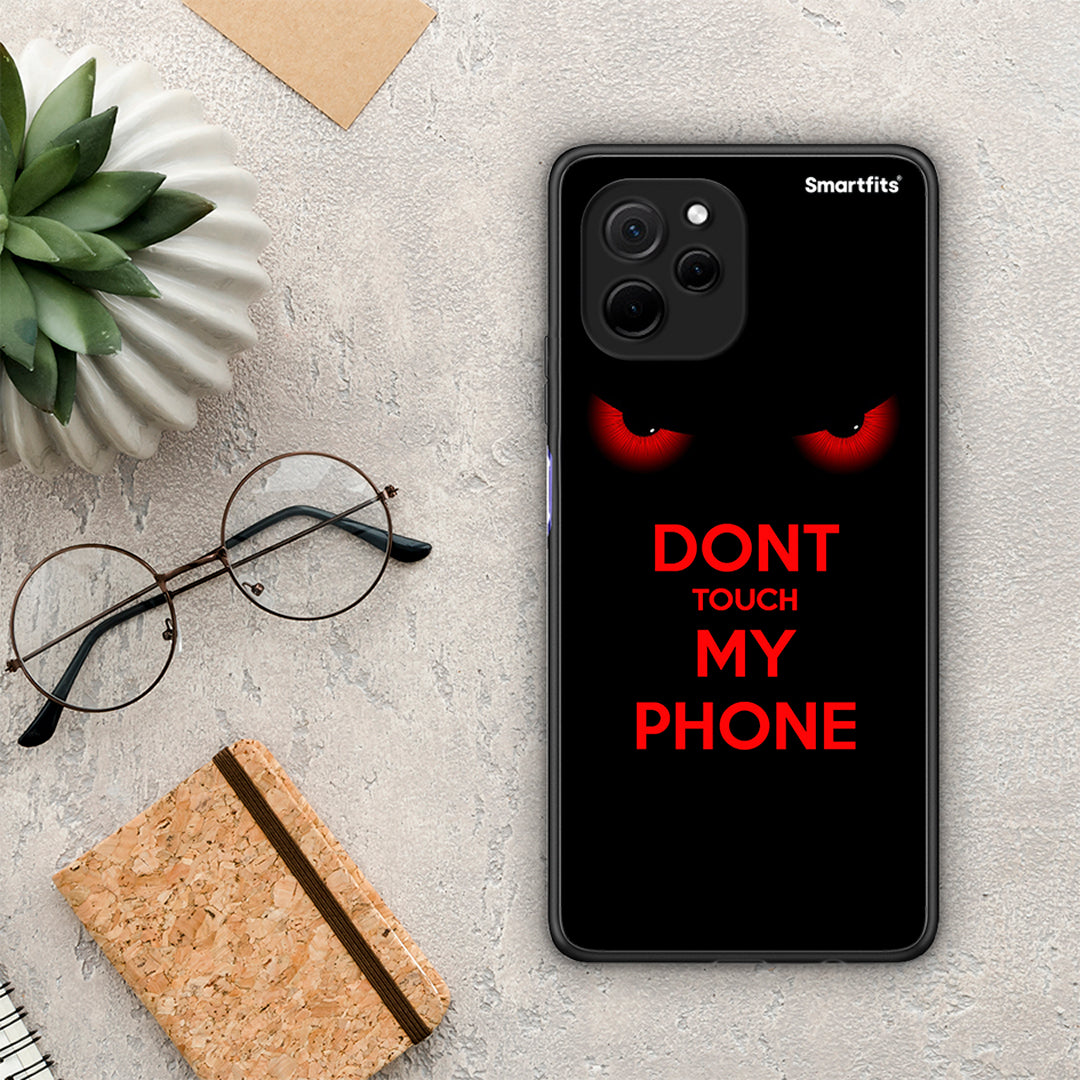 Θήκη Huawei Nova Y61 Touch My Phone από τη Smartfits με σχέδιο στο πίσω μέρος και μαύρο περίβλημα | Huawei Nova Y61 Touch My Phone Case with Colorful Back and Black Bezels