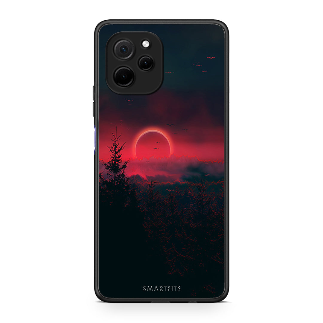 Θήκη Huawei Nova Y61 Tropic Sunset από τη Smartfits με σχέδιο στο πίσω μέρος και μαύρο περίβλημα | Huawei Nova Y61 Tropic Sunset Case with Colorful Back and Black Bezels