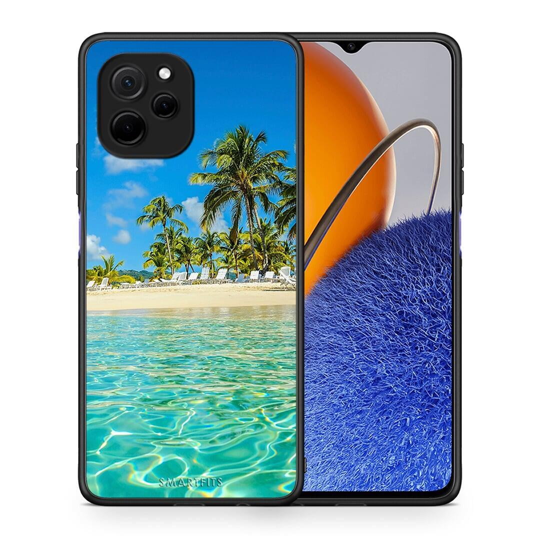 Θήκη Huawei Nova Y61 Tropical Vibes από τη Smartfits με σχέδιο στο πίσω μέρος και μαύρο περίβλημα | Huawei Nova Y61 Tropical Vibes Case with Colorful Back and Black Bezels