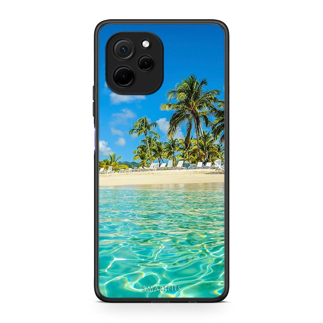 Θήκη Huawei Nova Y61 Tropical Vibes από τη Smartfits με σχέδιο στο πίσω μέρος και μαύρο περίβλημα | Huawei Nova Y61 Tropical Vibes Case with Colorful Back and Black Bezels