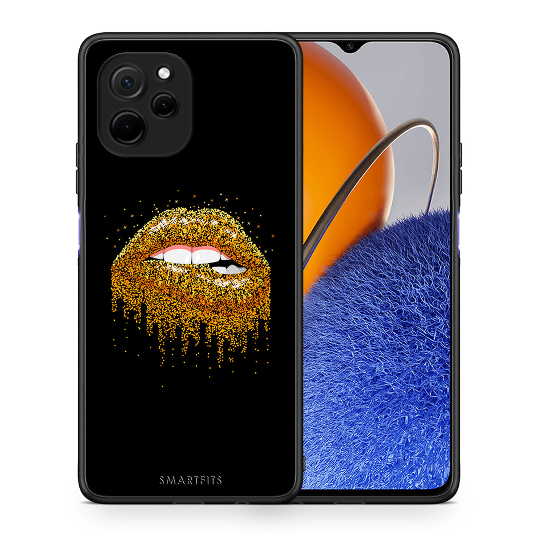 Θήκη Huawei Nova Y61 Valentine Golden από τη Smartfits με σχέδιο στο πίσω μέρος και μαύρο περίβλημα | Huawei Nova Y61 Valentine Golden Case with Colorful Back and Black Bezels