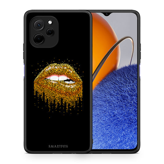 Θήκη Huawei Nova Y61 Valentine Golden από τη Smartfits με σχέδιο στο πίσω μέρος και μαύρο περίβλημα | Huawei Nova Y61 Valentine Golden Case with Colorful Back and Black Bezels