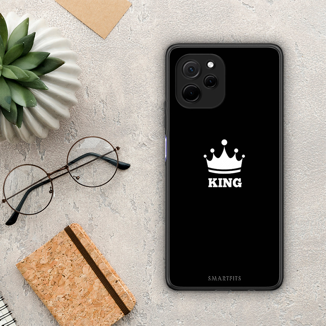 Θήκη Huawei Nova Y61 Valentine King από τη Smartfits με σχέδιο στο πίσω μέρος και μαύρο περίβλημα | Huawei Nova Y61 Valentine King Case with Colorful Back and Black Bezels