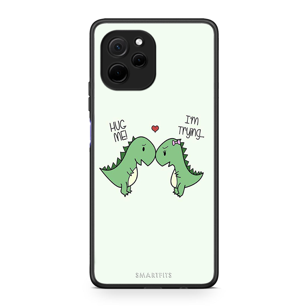 Θήκη Huawei Nova Y61 Valentine Rex από τη Smartfits με σχέδιο στο πίσω μέρος και μαύρο περίβλημα | Huawei Nova Y61 Valentine Rex Case with Colorful Back and Black Bezels