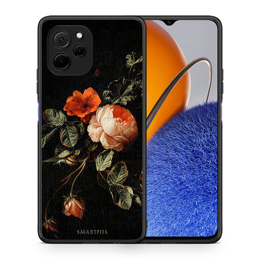 Θήκη Huawei Nova Y61 Vintage Roses από τη Smartfits με σχέδιο στο πίσω μέρος και μαύρο περίβλημα | Huawei Nova Y61 Vintage Roses Case with Colorful Back and Black Bezels
