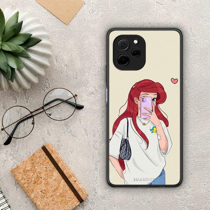 Θήκη Huawei Nova Y61 Walking Mermaid από τη Smartfits με σχέδιο στο πίσω μέρος και μαύρο περίβλημα | Huawei Nova Y61 Walking Mermaid Case with Colorful Back and Black Bezels