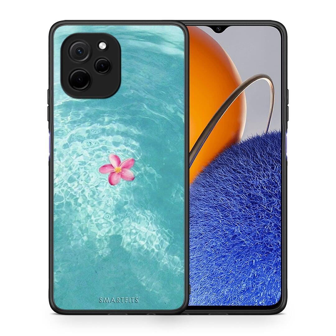 Θήκη Huawei Nova Y61 Water Flower από τη Smartfits με σχέδιο στο πίσω μέρος και μαύρο περίβλημα | Huawei Nova Y61 Water Flower Case with Colorful Back and Black Bezels