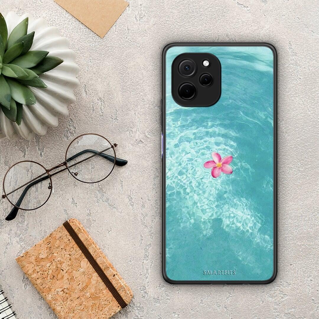 Θήκη Huawei Nova Y61 Water Flower από τη Smartfits με σχέδιο στο πίσω μέρος και μαύρο περίβλημα | Huawei Nova Y61 Water Flower Case with Colorful Back and Black Bezels