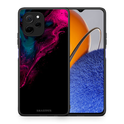 Θήκη Huawei Nova Y61 Watercolor Pink Black από τη Smartfits με σχέδιο στο πίσω μέρος και μαύρο περίβλημα | Huawei Nova Y61 Watercolor Pink Black Case with Colorful Back and Black Bezels