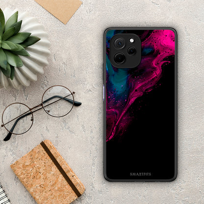 Θήκη Huawei Nova Y61 Watercolor Pink Black από τη Smartfits με σχέδιο στο πίσω μέρος και μαύρο περίβλημα | Huawei Nova Y61 Watercolor Pink Black Case with Colorful Back and Black Bezels