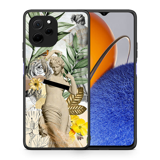 Θήκη Huawei Nova Y61 Woman Statue από τη Smartfits με σχέδιο στο πίσω μέρος και μαύρο περίβλημα | Huawei Nova Y61 Woman Statue Case with Colorful Back and Black Bezels