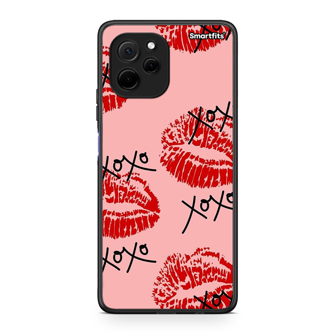 Θήκη Huawei Nova Y61 XOXO Lips από τη Smartfits με σχέδιο στο πίσω μέρος και μαύρο περίβλημα | Huawei Nova Y61 XOXO Lips Case with Colorful Back and Black Bezels