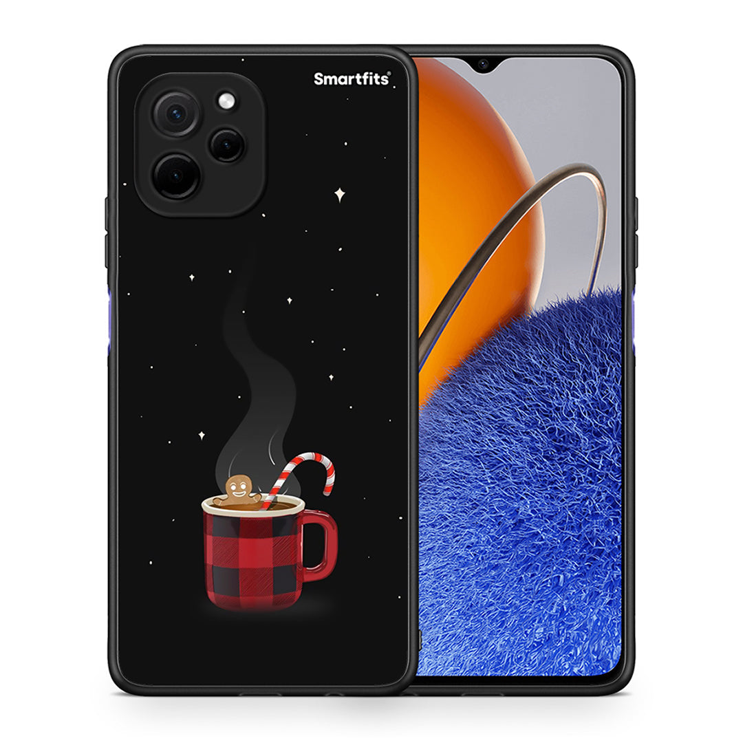 Θήκη Huawei Nova Y61 Xmas Bathing από τη Smartfits με σχέδιο στο πίσω μέρος και μαύρο περίβλημα | Huawei Nova Y61 Xmas Bathing Case with Colorful Back and Black Bezels