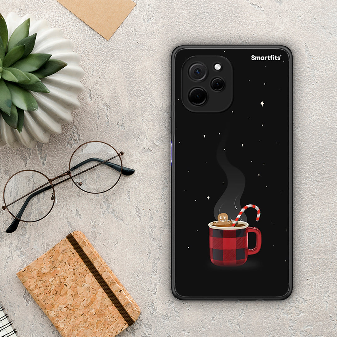 Θήκη Huawei Nova Y61 Xmas Bathing από τη Smartfits με σχέδιο στο πίσω μέρος και μαύρο περίβλημα | Huawei Nova Y61 Xmas Bathing Case with Colorful Back and Black Bezels