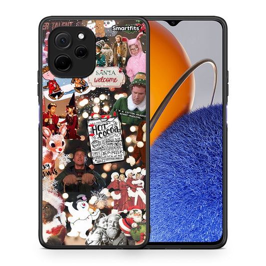 Θήκη Huawei Nova Y61 Xmas Movies από τη Smartfits με σχέδιο στο πίσω μέρος και μαύρο περίβλημα | Huawei Nova Y61 Xmas Movies Case with Colorful Back and Black Bezels