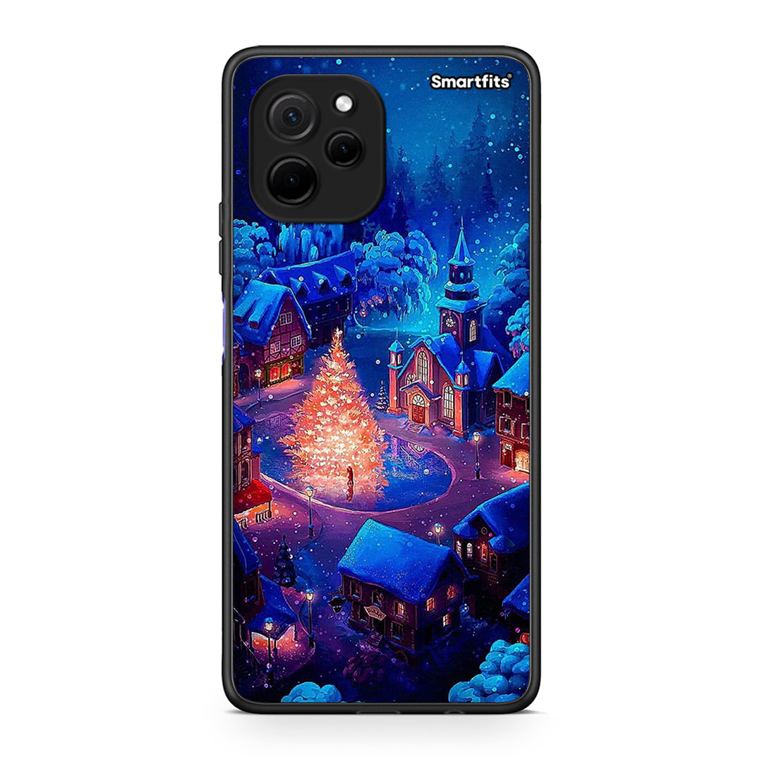 Θήκη Huawei Nova Y61 Xmas Village από τη Smartfits με σχέδιο στο πίσω μέρος και μαύρο περίβλημα | Huawei Nova Y61 Xmas Village Case with Colorful Back and Black Bezels