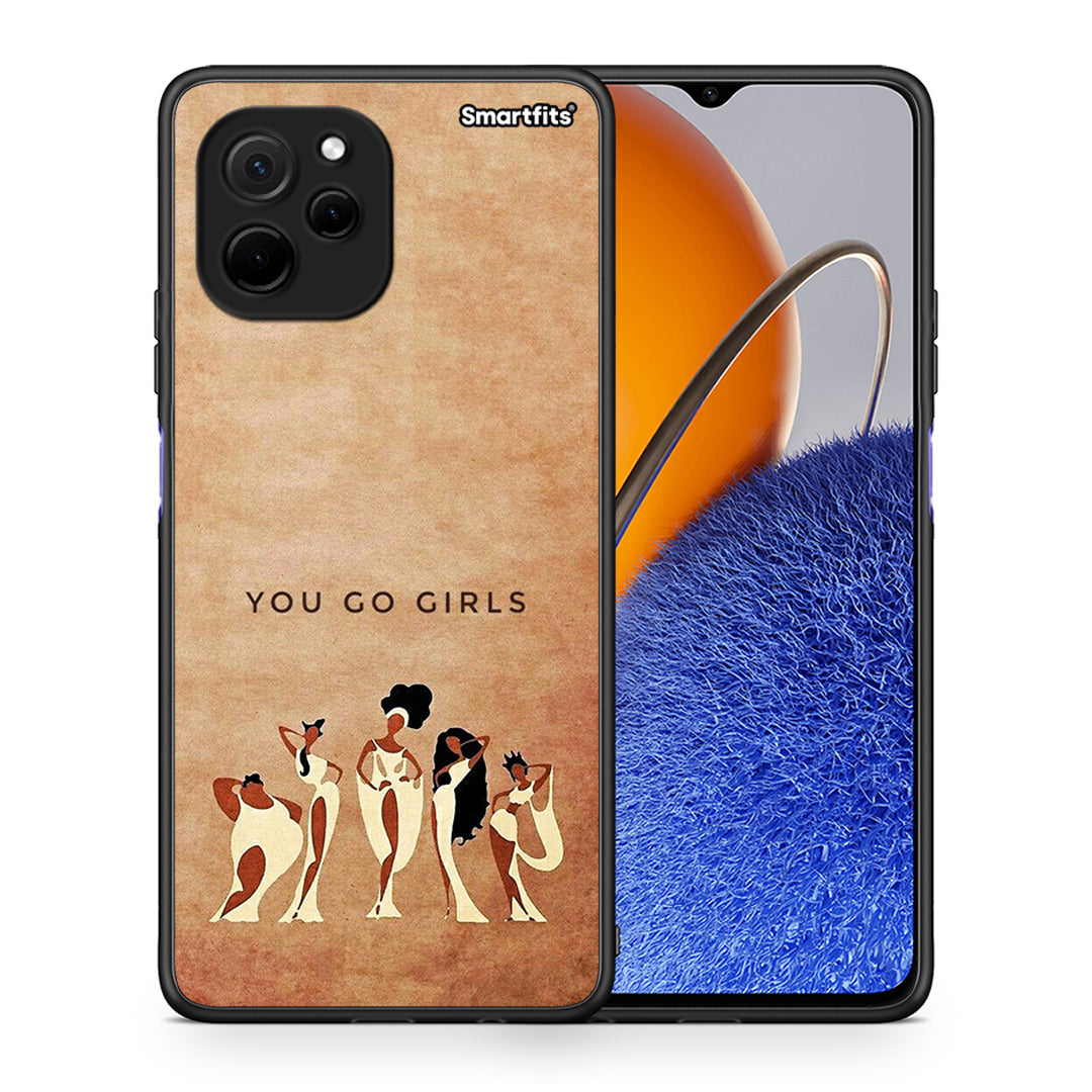 Θήκη Huawei Nova Y61 You Go Girl από τη Smartfits με σχέδιο στο πίσω μέρος και μαύρο περίβλημα | Huawei Nova Y61 You Go Girl Case with Colorful Back and Black Bezels