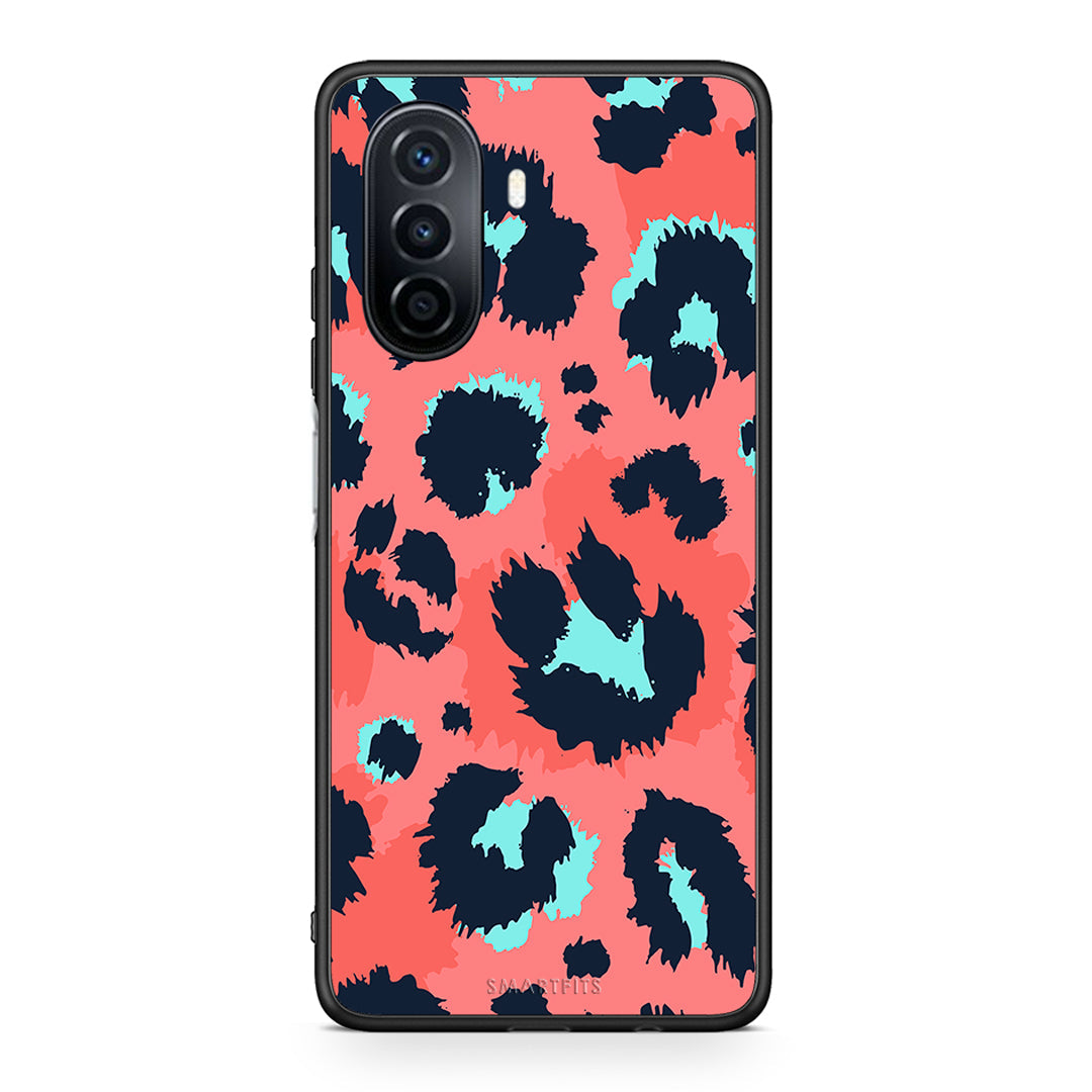 22 - Huawei Nova Y70 Pink Leopard Animal case, cover, bumper